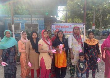 Donated Sanitary Napkins in North-West Delhi 